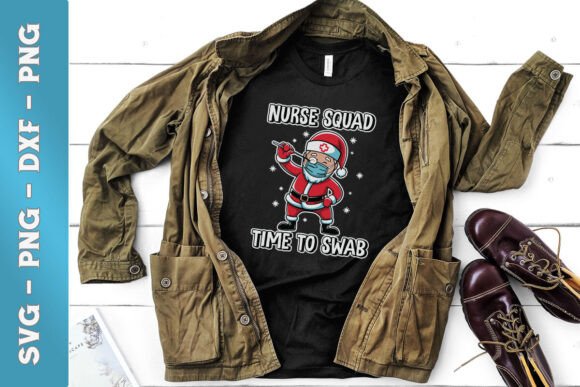 Christmas Nurse Squad Time to Swab SVG Design Review