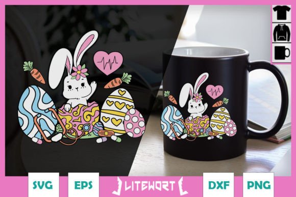 Easter Nurse Bunny Stethoscope SVG