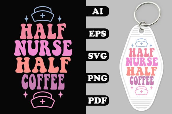 Half Nurse Half Coffee Groovy Key Chain Review
