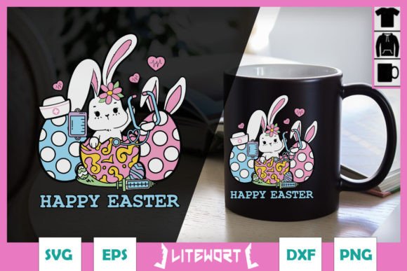 Happy Easter Nurse Bunny Eggs SVG: A Designer Review