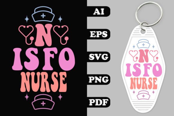 N Is for Nurse Groovy Key Chain SVG Design Review