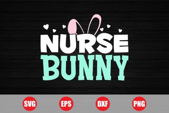 Nurse Bunny Retro Svg Design for Sale