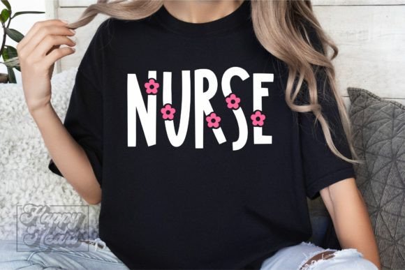 Nurse Floral Flower SVG PNG - Healthcare