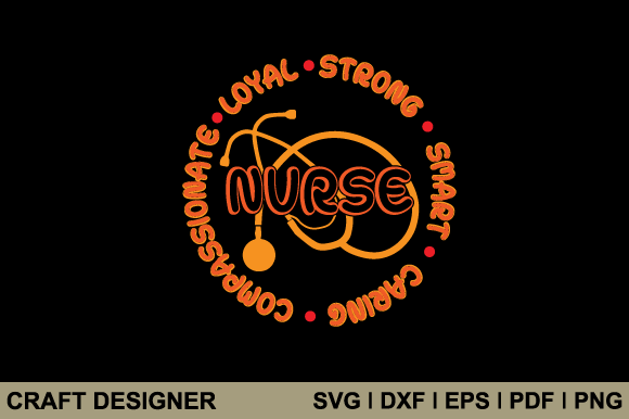 Nurse Strong Smart Caring Svg Cut File