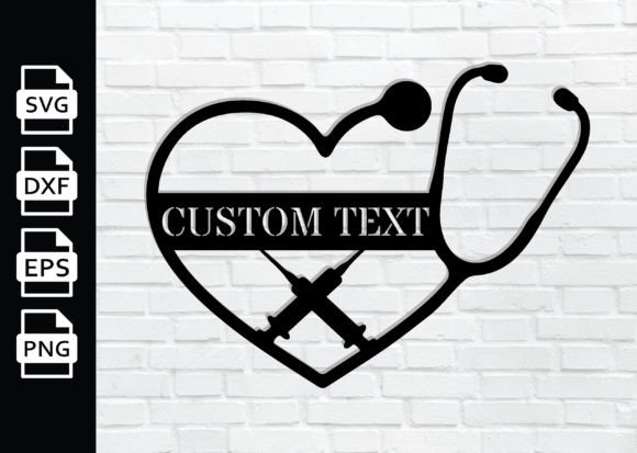 Personalized RN Nurse Metal Sign for Embroidery Projects