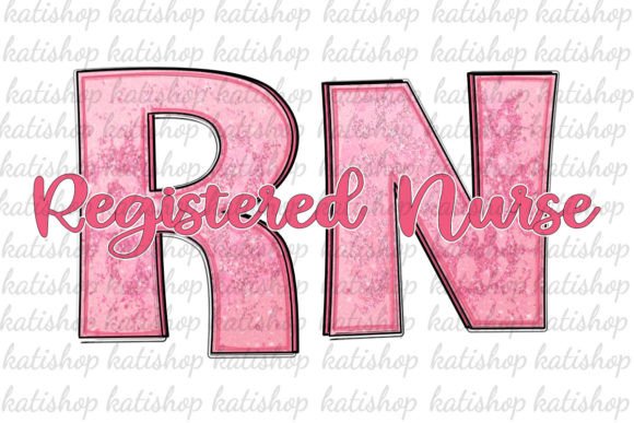 Pink RN Registered Nurse Glitter Png: Designer Review