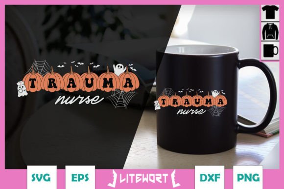 Trauma Nurse Halloween Pumpkins SVG
